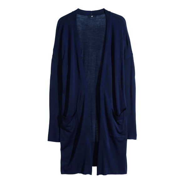 Granatowy kardigan H&M, cena, ok. 79,90 zł