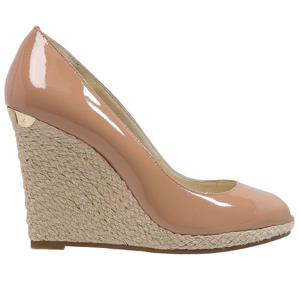 Beżowe buty na koturnie KEEGAN Michael Kors, cena, ok. 529 zł