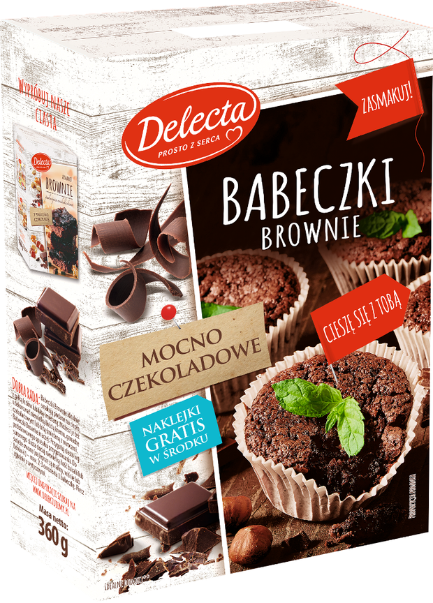 Delecta, Babeczki brownie z czekoladą