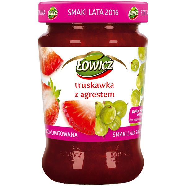 Dżem Łowicz: truskawka z agrestem