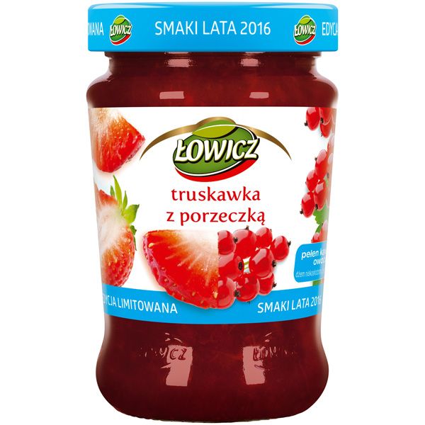 Dżem Łowicz, truskawka z porzeczką
