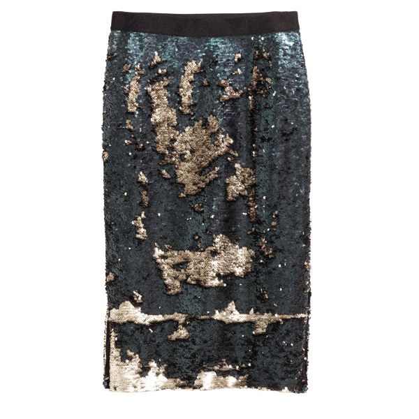 Cekinowa spódnica H&M, cena, ok. 149,90 zł