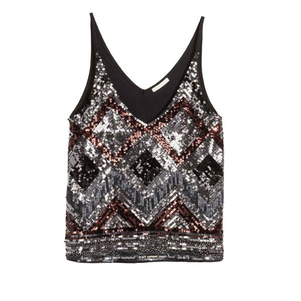 Cekinowy top H&M, cena, ok. 99,90 zł