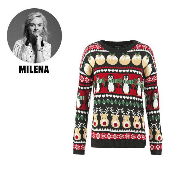 Sweter w świąteczny wzór, New Look, cena 129 zł