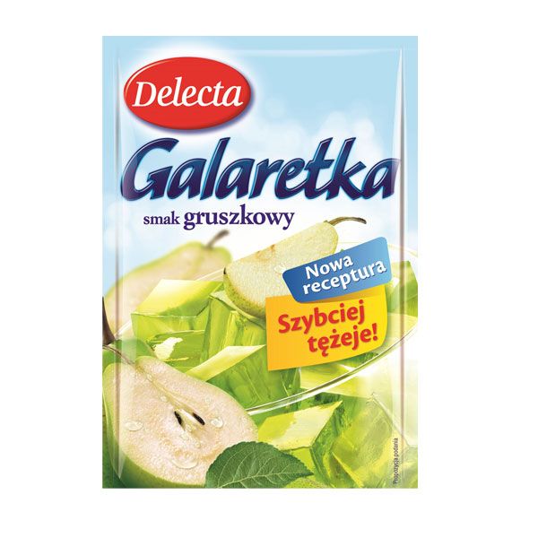Galaretka Delecta o nowej recepturze, gruszkowa