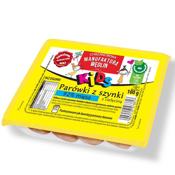 Parówki dla dzieci z szynki z cielęciną, Chrzanowska Manufaktura Wędlin