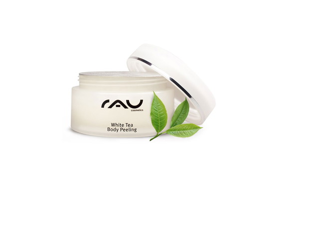 Peeling z białą herbatą i olejkiem migdałowym, Rau Cosmetics, cena ok. 99 zł