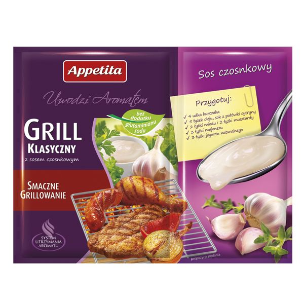 Przyprawa Appetita - grill klasyczny z sosem czosnkowym