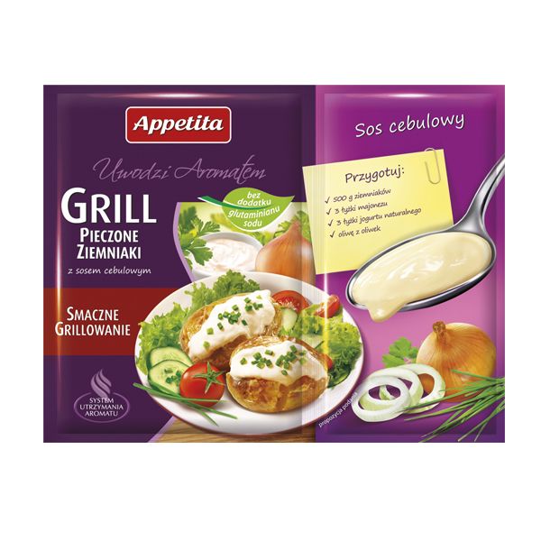 Przyprawa Appetita - pieczone ziemniaki i sos cebulowy
