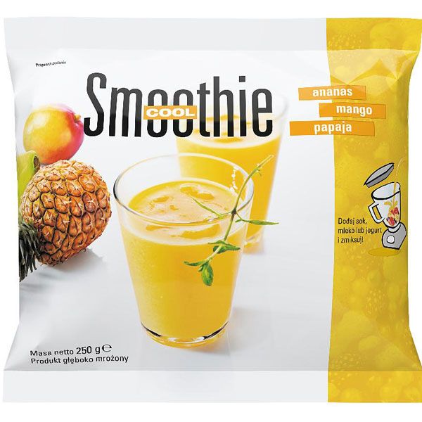 Smoothie ananas&mango&papaja, do kupienia w Biedronce