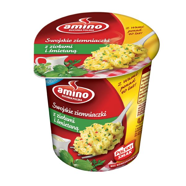 Swojskie ziemniaczki z ziołami i śmietaną, Amino