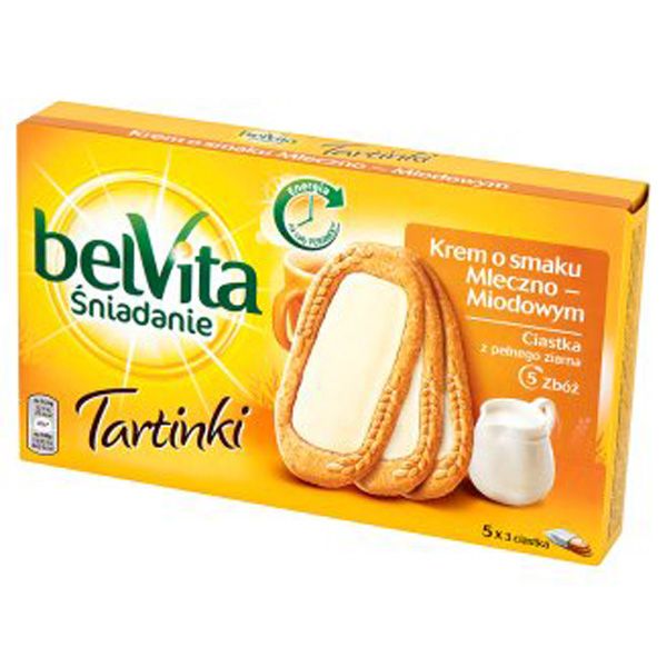 Ciasteczka śniadaniowe belVita, mleko&miód