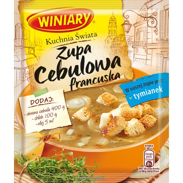 Francuska zupa cebulowa, Winiary