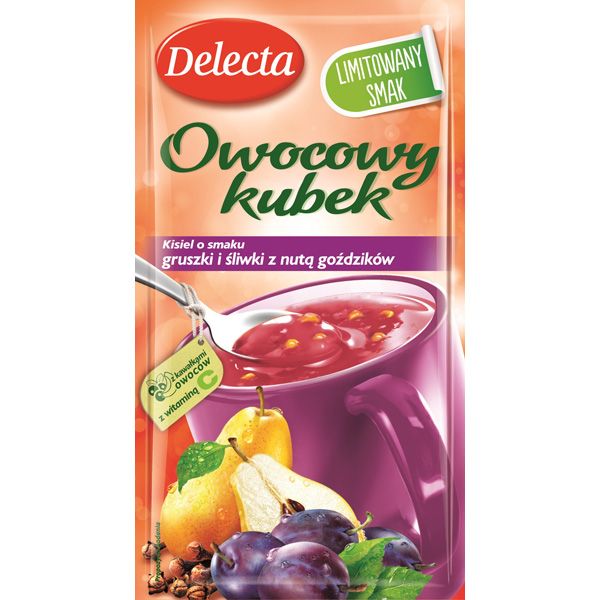 Kisiel Owocowy Kubek, smak śliwki z nutą goździków - Delecta