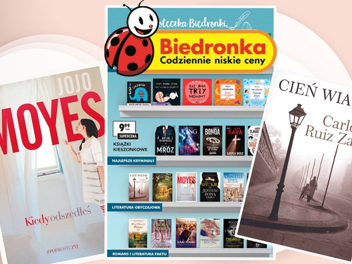 Książki na promocji w Biedronce