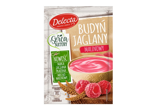 Budyń jaglany o smaku malinowym, Delecta