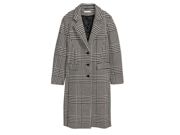 Płaszcz w kratę H&M, cena, ok. 399 zł