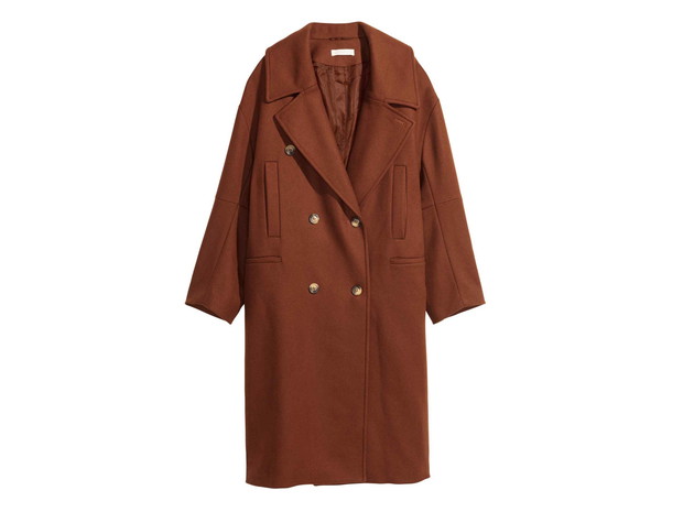 Rudy płaszcz H&M, cena, ok. 499 zł