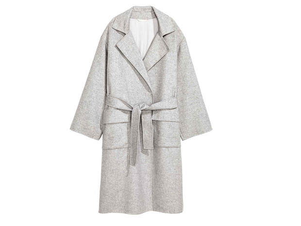 Szary płaszcz H&M, cena, ok. 599 zł