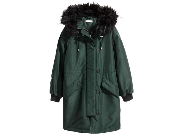 Watowana parka H&M, cena, ok. 299 zł