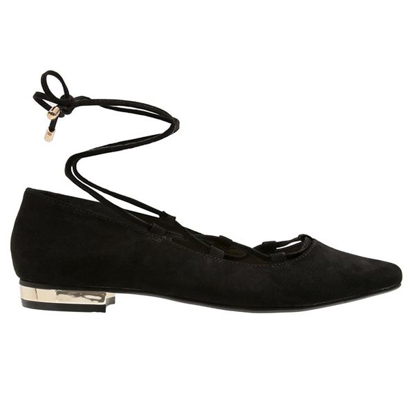 Baleriny wiązane wokół kostki River Island, cena, ok. 139 zł