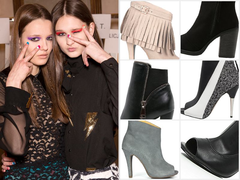 Botki peep-toe