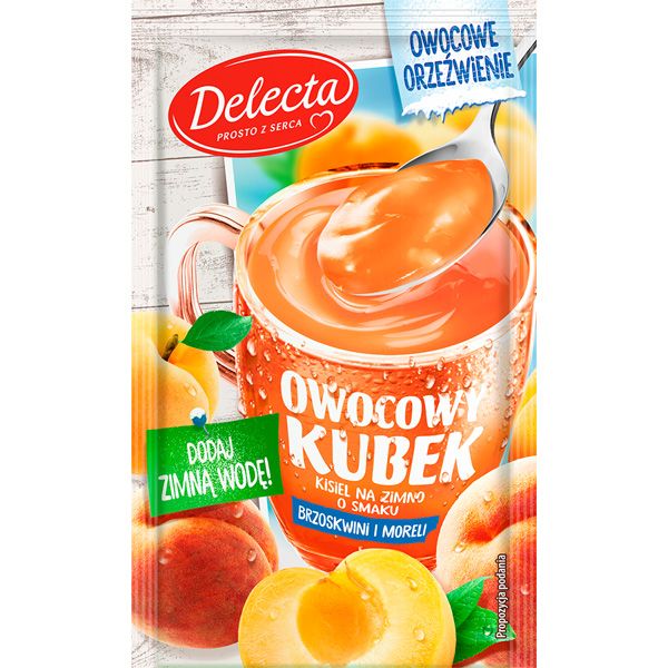 Delecta, Owocowy Kubek na zimno: brzoskwinia&morela