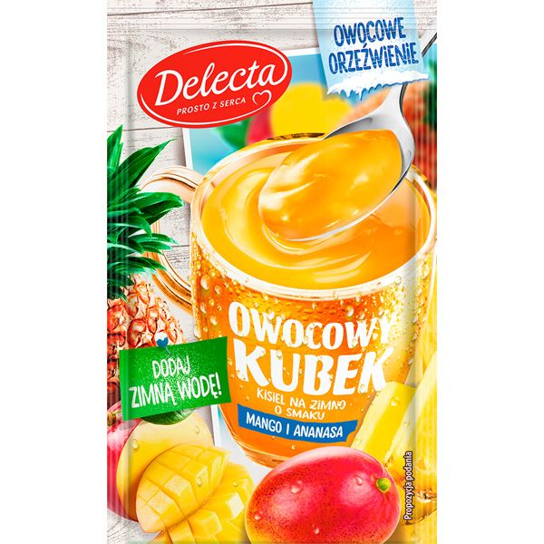 Delecta, Owocowy Kubek na zimno: mango&ananas