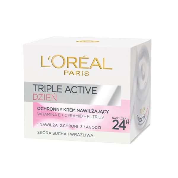 Krem nawilżający Triple Active Loreal, cena 21,99 zł