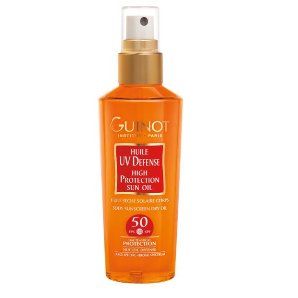 Sucha oliwka ochronna Huile UV Defense SPF 50 Guinot, cena, ok. 143 zł