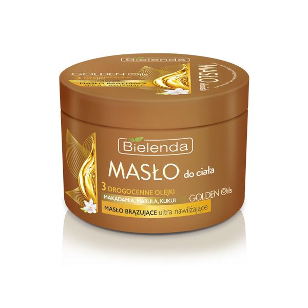 Ultra nawilżające brązujące masło do ciała Bielenda Golden Oils, cena, ok. 16 zł