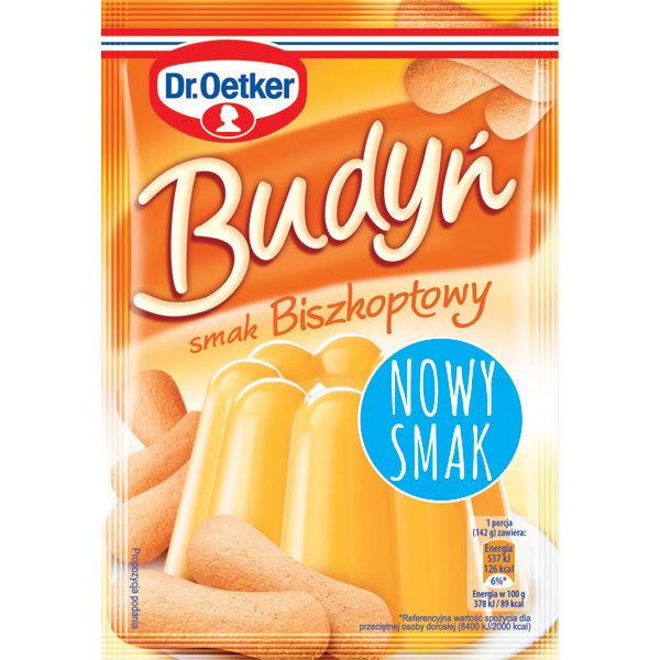 Budyń biszkoptowy, Dr Oetker