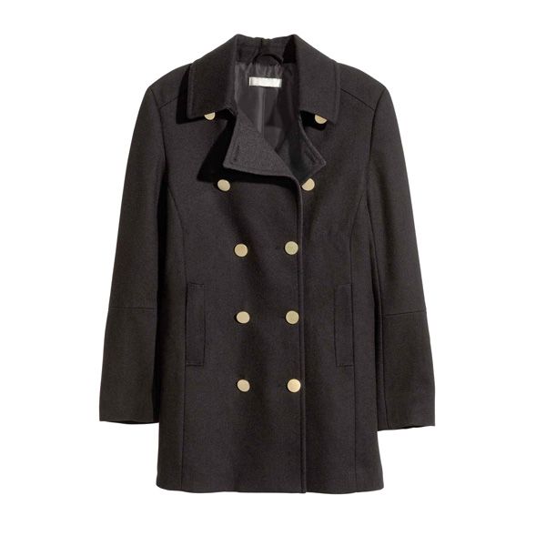 Czarny płaszcz H&M, cena, ok. 229 zł