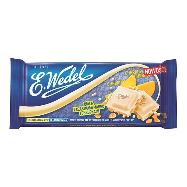 Czekolada biała z mango, Wedel