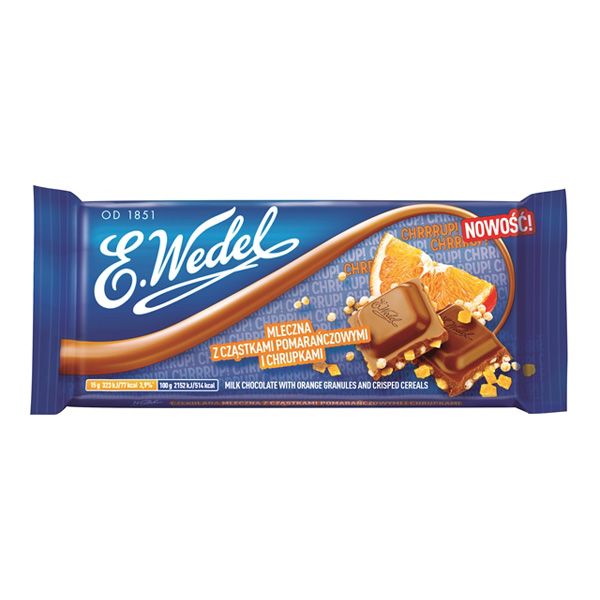 Czekolada mleczna z pomarańczą, Wedel