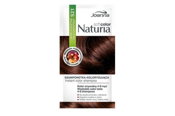 Naturia soft color saszetka szamponetka dziki kasztan Joanna, cena: ok. 3 zł.