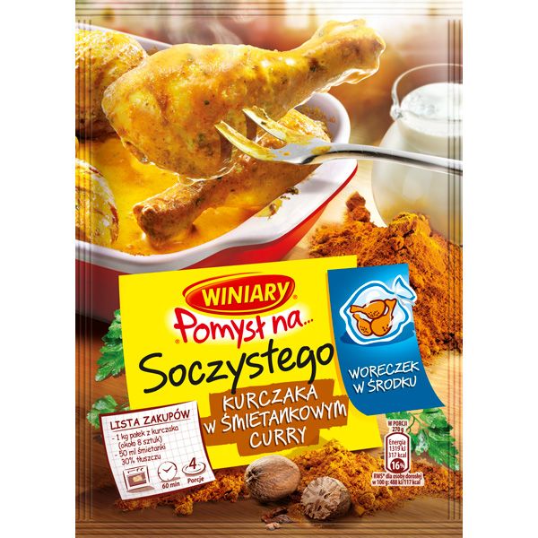 Pomysł na... soczystego kurczaka w śmietankowym curry, Winiary