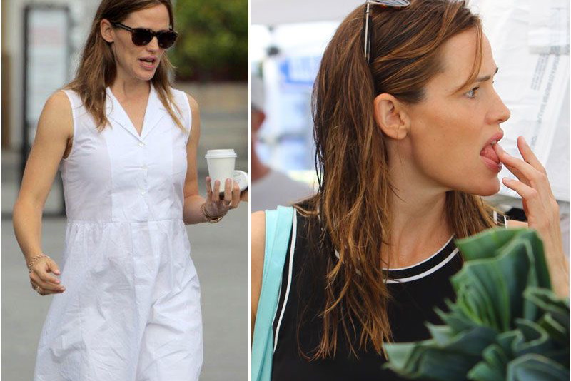 Jennifer Garner w pogniecionej sukience i nieświeżych włosach