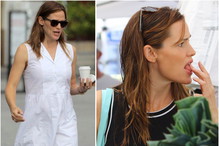 Jennifer Garner w pogniecionej sukience i nieświeżych włosach