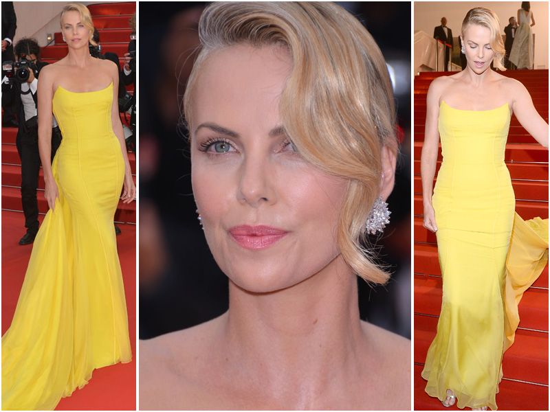 Festiwal w Cannes: Charlize Theron w długiej żółtej sukni