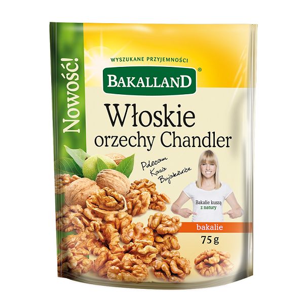 Nowości spożywcze, luty 2015: orzechy włoskie Chandler, Bakalland