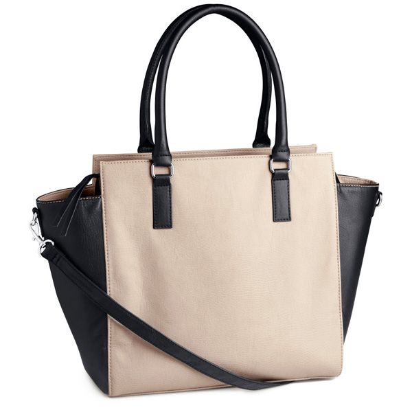 Beżowy shopper H&M, cena, ok. 99,99 zł