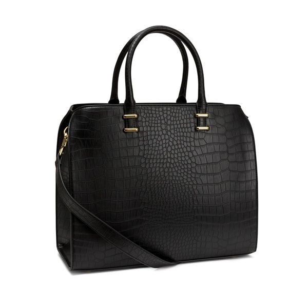 Czarny shopper H&M, cena, ok. 119,99 zł