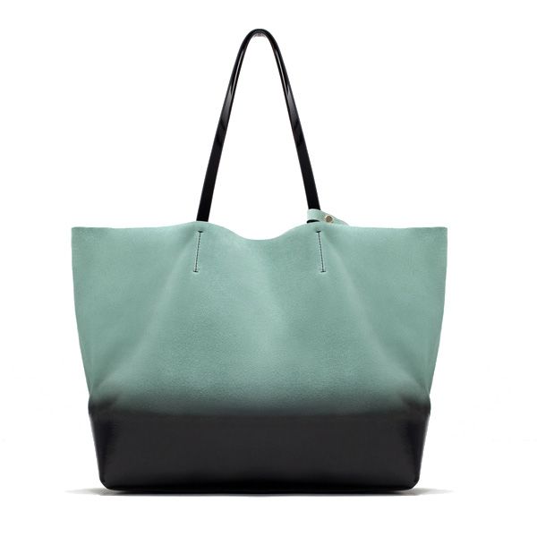 Miętowy shopper Zara, cena, ok. 329 zł