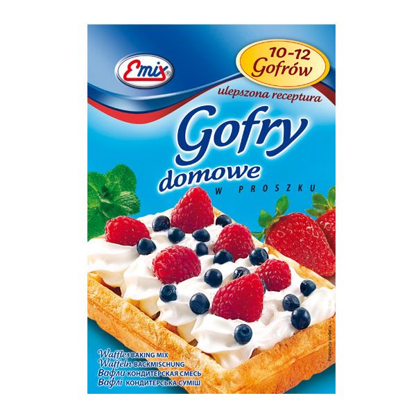 Nowości spożywcze, sierpień 2014: gofry w proszku, Emix