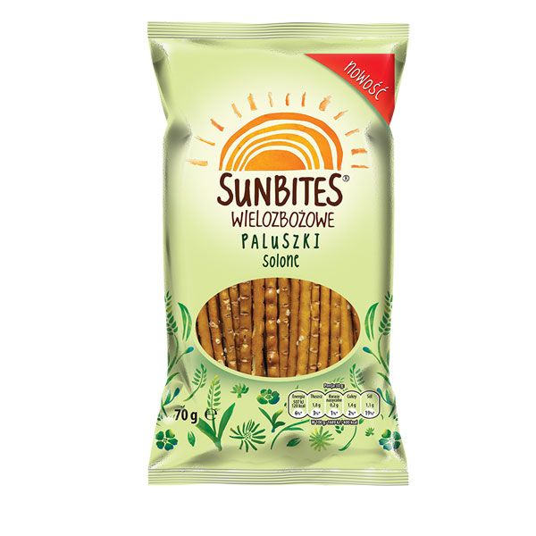 Nowości spożywcze, sierpień 2014: paluszki wielozbożowe Sunbites