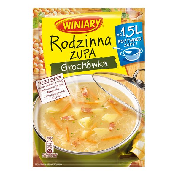 Nowości spożywcze, sierpień 2014: Rodzinna Zupa Grochówka, Winiary
