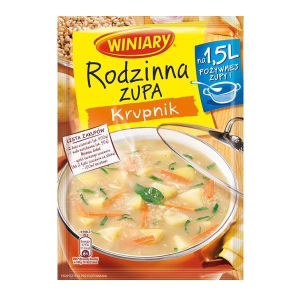 Nowości spożywcze, sierpień 2014: Rodzinna Zupa Krupnik, Winiary