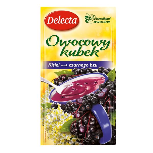 Nowości spożywcze, listopad 2014: kisiel o smaku czarnego bzu, Delecta