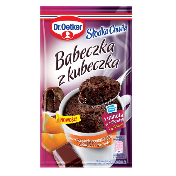 Nowości spożywcze, październik 2014: Babeczka z Kubeczka czekolada&pomarańcza - Dr Oetker